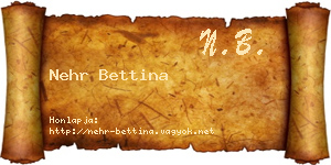 Nehr Bettina névjegykártya