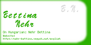 bettina nehr business card